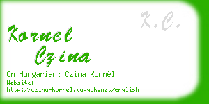 kornel czina business card