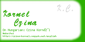 kornel czina business card